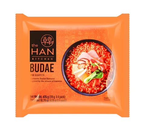 The Han Kitchen Authentic Budae Ramyun - Premium Instant Noodles - Box (32 x 119 gr)