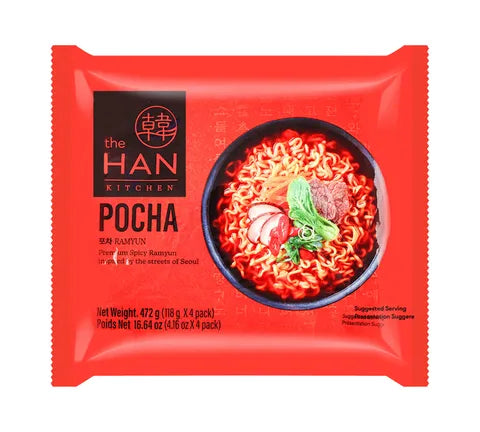 The Han Kitchen Authentic Pocha Ramyun - Premium Spicy Instant Noodles - Box (32 x 118 gr)