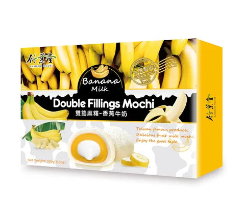 BamBoo House Banana Milk Double Fillings Mochi - Box (24 x 180 gr)