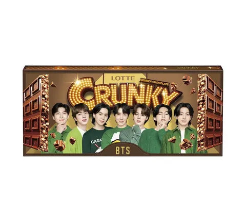 Lotte BTS Crunky Crunch Chocolate Bar - Box (12 x 34 gr)