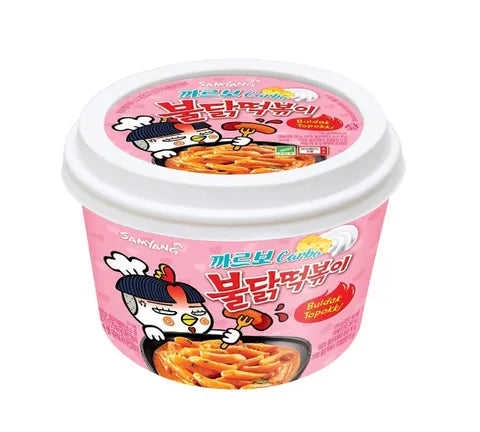 Samyang Buldak -  Carbonara Flavour - Topokki / Tteokbokki Bowl - Box (16 x 180 gr)