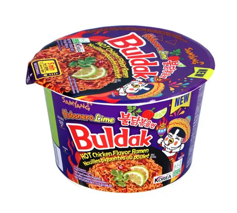 Samyang Buldak - Habanero Lime Flavour - Instant Noodle Bowl - Box (16 Pcs)