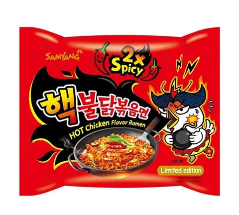 Samyang Buldak Ramen - 2x Spicy Extreme Hot Chicken Flavour Instant Noodles - Box (40 x 140 gr)