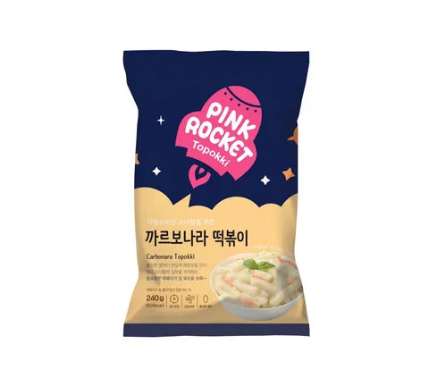 Pink Rocket Carbonara Topokki Pouch (Rice Cake) - Box (24 x 240 gr)