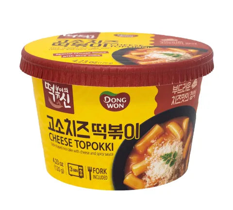 Dong Won Cheese Topokki / Tteokbokki Bowl - Box (16 x 120 gr)