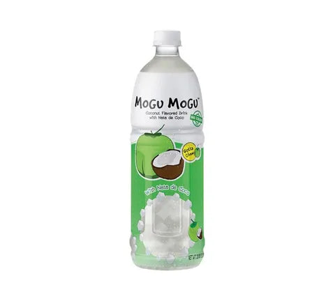 Mogu Mogu Coconut Flavored Drink With Nata de Coco Big Bottle - Box (12 x 1000 ml)