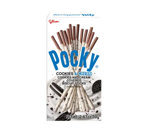 Pocky - Glico Cookies & Cream Flavour - Box (120 x 47 gr)