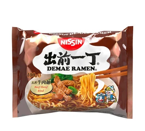 Nissin Demae Ramen Instant Noodles Beef Flavour - Box (30 x 100 gr)