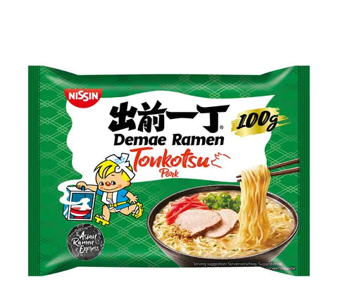 Nissin Demae Ramen Instant Noodles Tonkotsu Pork Flavour - Box (30 x 100 gr)