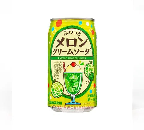 Sangaria Fluffy Melon Cream Soda - Box (24 x 350 ml)