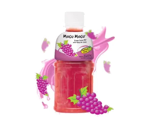 Mogu Mogu Grape Flavored Drink With Nata de Coco - Box (24 x 320 ml)