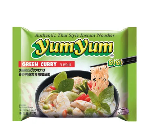 Yum Yum Green Curry Flavour Instant Noodles - Box (30 x 70 gr)