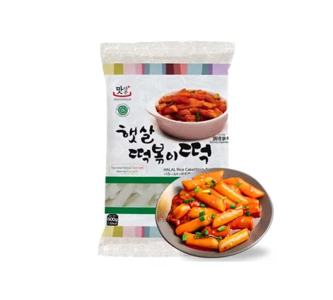 Young Poong HALAL Tteokbokki Rice Cake Stick Type 6x100g - Box (10 x 600 gr)