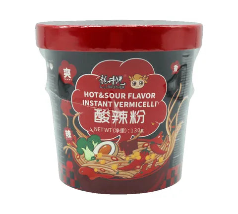 L.J. Brother Hot & Sour Instant Vermicelli Bowl - Box (24 x 130 gr)