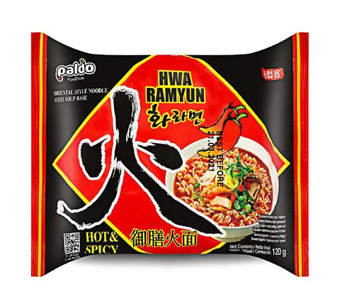 Paldo HWA Ramyun Hot & Spicy Instant Noodle - Box (20 x 120 gr)