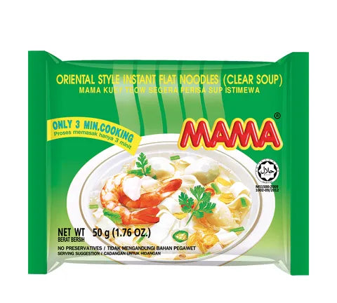 Mama Instant Flat Noodle Clear Soup - Box (30 x 50 gr)