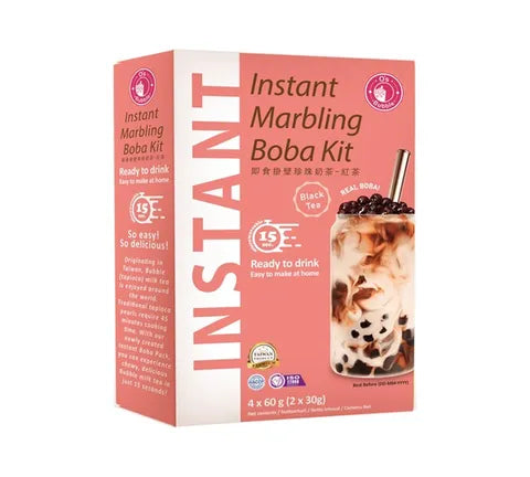 O's Bubble Instant Marbeling Boba Kit Black Tea Flavour - Multi Pack (6 x 240 gr)