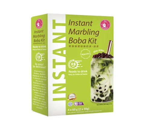 O's Bubble Instant Marbeling Boba Kit Matcha Flavour - Multi Pack (6 x 240 gr)