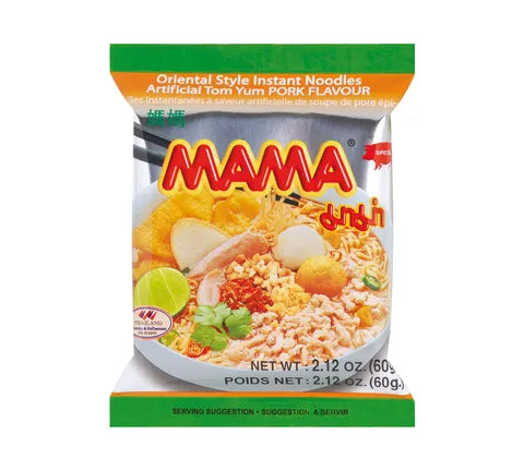 Mama Instant Noodles Tom Yum Pork Flavour - Box (30 x 60 gr)