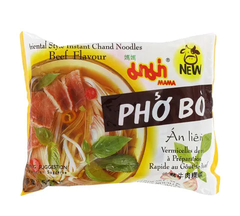 Mama Instant Rice Noodles Beef Flavour Pho Bo - Box (30 x 55 gr)