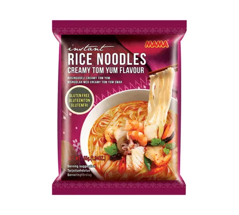 Mama Instant Rice Noodles Creamy Tom Yum Flavour - Box (24 x 55 gr)