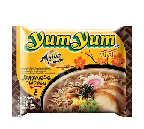 Yum Yum Japanese Chicken Shoyu Flavour Instant Noodles - Box (30 x 60 gr)