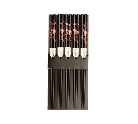 K-Ramen Japanese Chopsticks Plum Blossom 5pcs. - Box (40 x 60 gr)