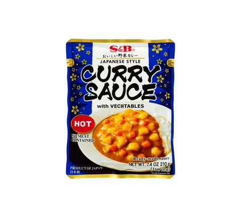 S&B Japanese Style Curry Sauce with vegetables (HOT) - Multi Pack (10 x 210 gr)