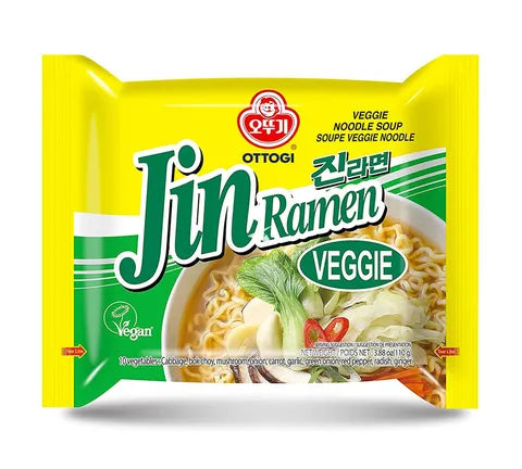 Ottogi Jin Ramen Veggie- Instant Noodles - Multi Pack (4 x 110 gr)