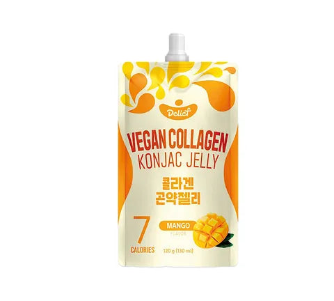 Delief Konjac Jelly Mango Flavour - Vegan Collagen - Multi Pack (10 x 130 ml)