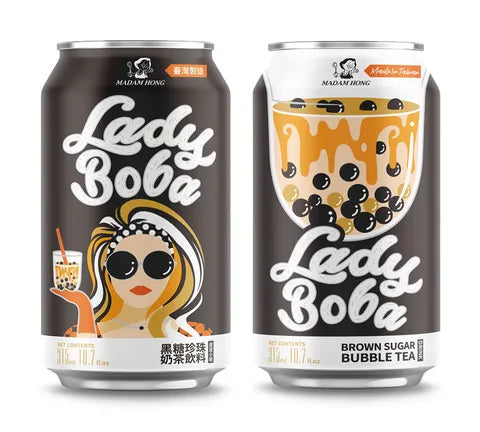 Madam Hong Lady Boba Brown Sugar - Box (24 x 315 ml)