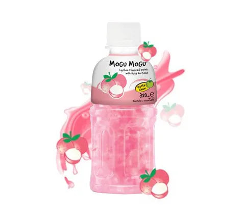 Mogu Mogu Lychee Flavored Drink With Nata de Coco - Box (24 x 320 ml)