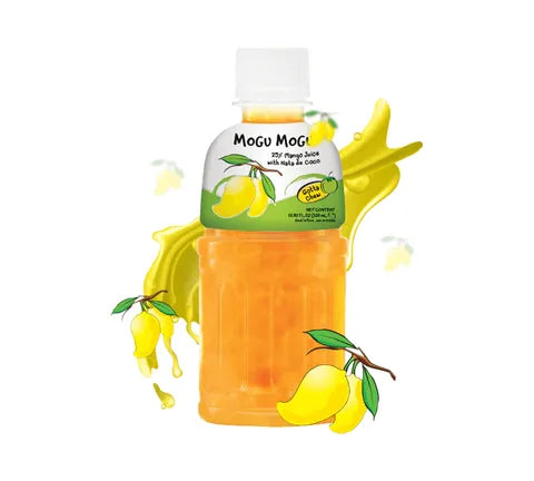 Mogu Mogu Mango Flavored Drink With Nata de Coco - Box (24 x 320 ml)