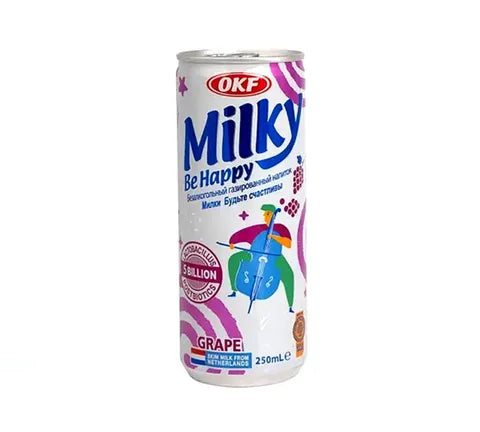 OKF Milky Be Happy Grape Flavour - Box (24 x 250 ml)