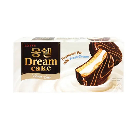 Lotte Moncher Dream Cake - Cream Flavour (6 Packs) - Box (16 x 192 gr)