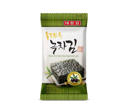 Dae Chun Olive Oil & Green Tea Seasoned Laver - Multi Pack (10 x 5 gr)