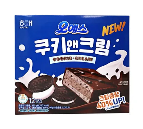 Haitai O'Yes Cookie & Cream Cake - Box (10 x 360 gr)