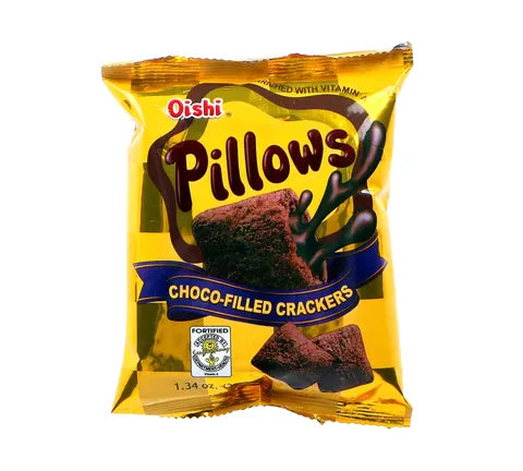 Oishi Pillows Choco-Filled Crackers - Box (100 x 38 gr)