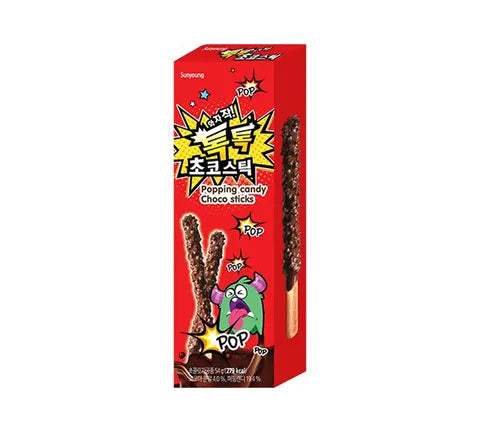 Sunyoung Popping Candy Choco Sticks - Box (32 x 54 gr)