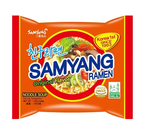 Samyang Ramen Original Noodles - Original Flavour Since 1963 Instant Noodles - Box (20 x 120 gr)