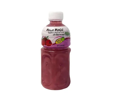 Mogu Mogu Raspberry Flavored Drink With Nata de Coco - Box (24 x 320 ml)