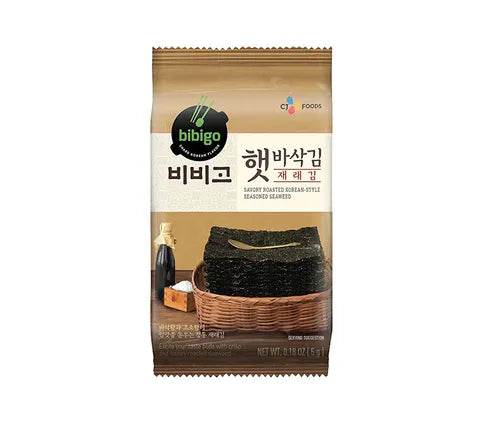 CJ Bibigo Savory Roasted Seasoned Seaweed Snack - Box (72 x 5 gr)