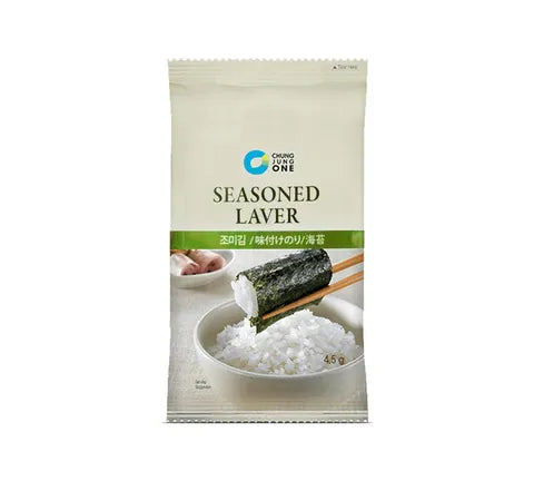 Chung Jung One Seasoned Laver Seaweed (8 x 2,3gr) - Box (24 x 18 gr)