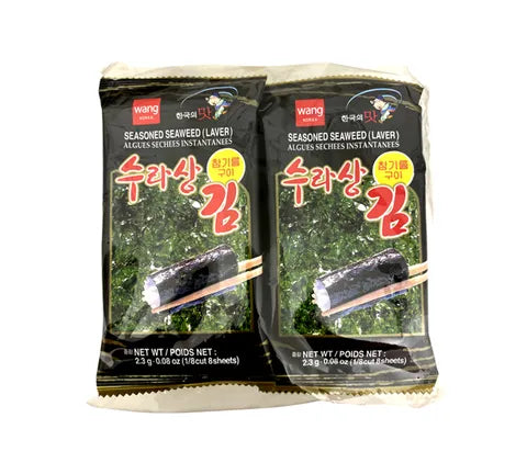 Wang Seasoned Laver Seaweed (8 x 2,3gr) - Box (30 x 18 gr)