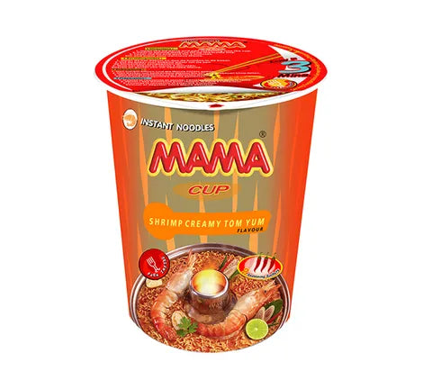 Mama Shrimp Creamy Tom Yum Flavour  Instant Noodle Cup - Box (32 x 70 gr)