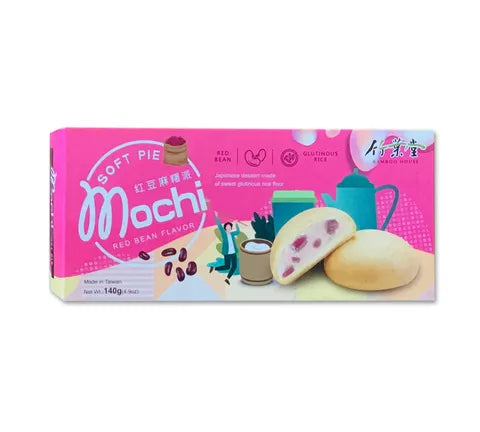 BamBoo House Soft Pie Mochi Red Bean Flavor - Box (24 x 108 gr)