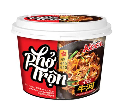 Cung Dinh Kool Stir Fried Rice Noodle Soy Sauce Flavour Pho Tron - Box (12 x 80 gr)