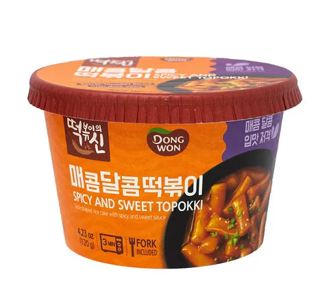 Dong Won Sweet & Spicy Topokki / Tteokbokki Bowl - Box (16 x 120 gr)