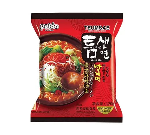 Paldo Teumsae Ramyun Spicy Instant Noodle - Box (20 x 120 gr)