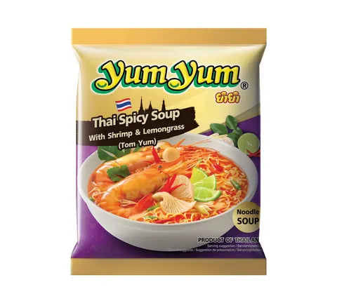 Yum Yum Thai Spicy Soup With Shrimp & Lemongrass (Tom Yum) Instant Noodles - Box (10 x 100 gr)